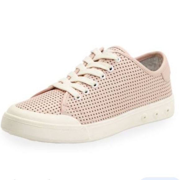rag & bone Shoes - Rag & Bone | Standard Issue Perforated Low Lace Up Pink Leather Sneakers 37 / 7